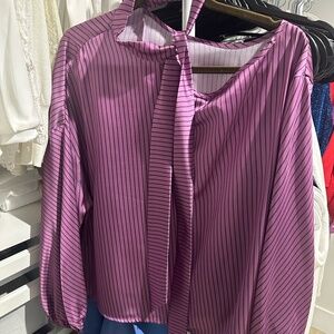 Purples stripped blouse